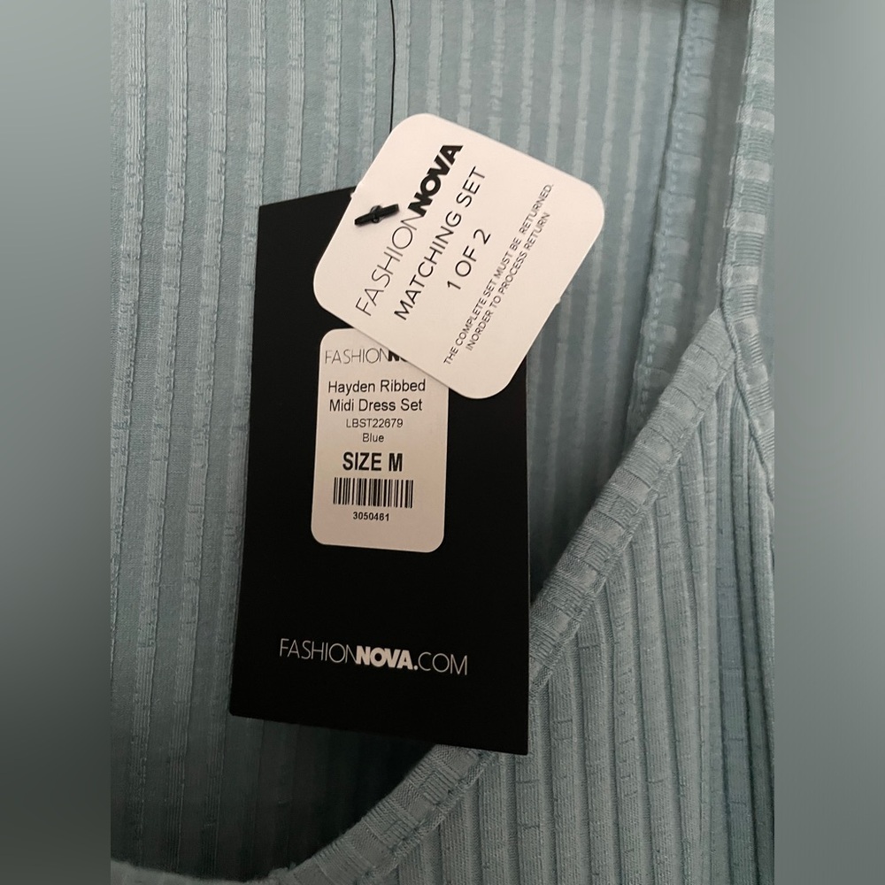 COPY - NWT FASHION NOVA Hayden Ribbed Midi Dress Set - Medium - Picture 16 of 16
